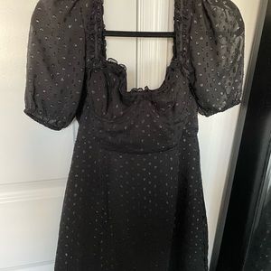 Black mini dress